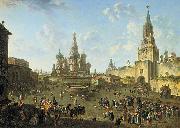 Fedor Yakovlevich Alekseev Red Square in Moscow oil painting
